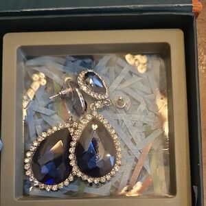 Sapphire Elegance Teardrop Earrings